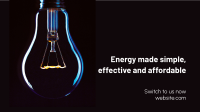 Energy Light Bulb Facebook Event Cover Design