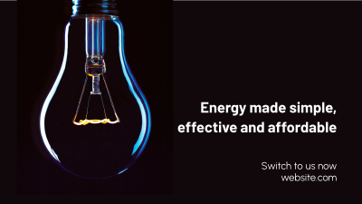 Energy Light Bulb Facebook Event Cover Image Preview