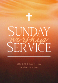 Blessed Sunday Service Poster Design