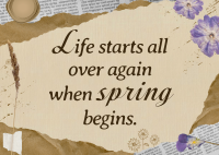 Scrapbook Spring Quote Postcard Image Preview