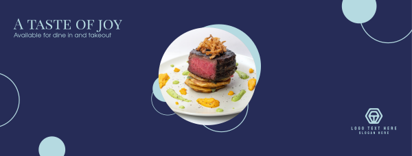 Fancy Steak Circle Facebook Cover Design Image Preview