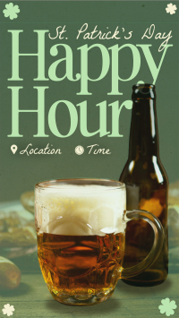 Modern St. Patrick's Day Happy Hour YouTube short Image Preview