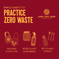 Simple Habits to Zero Waste Linkedin Post Image Preview