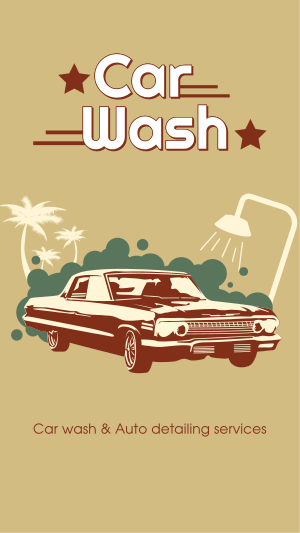 Vintage Carwash Instagram story Image Preview