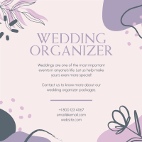Abstract Wedding Organizer Instagram Post Design