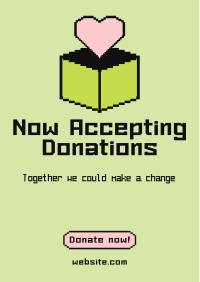 Pixel Donate Now Flyer Design