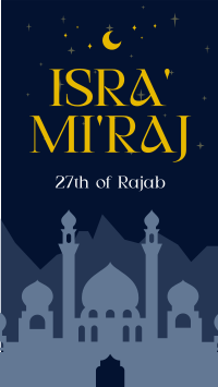 Elegant Isra and Mi'raj Facebook Story Image Preview