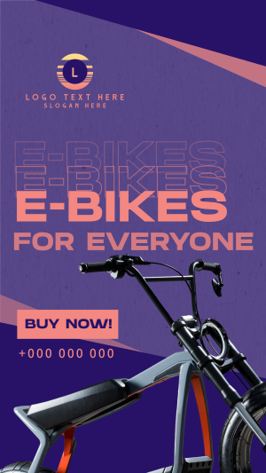 Minimalist E-bike  Facebook story Image Preview