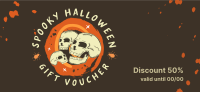 Halloween Skulls Greeting Gift Certificate Design