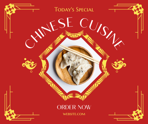 Chinese Cuisine Special Facebook Post Design Image Preview