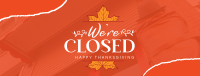 Autumn Thanksgiving We're Closed  Facebook cover Image Preview