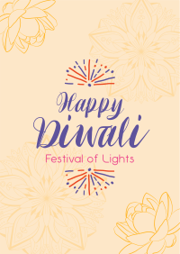Lotus Diwali Greeting Flyer Image Preview