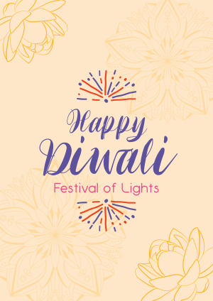 Lotus Diwali Greeting Flyer Image Preview
