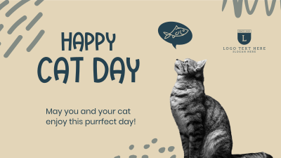 Simple Cat Day Facebook event cover Image Preview