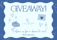 Feminine Giveaway Promo Postcard Design