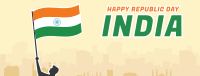 Indian Flag Waving Facebook Cover Design