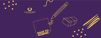 Back to School Note Greeting Facebook cover Image Preview