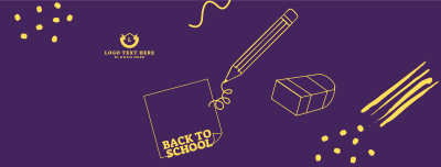 Back to School Note Greeting Facebook cover Image Preview
