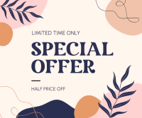 Organic Abstract Special Offer Facebook Post Design