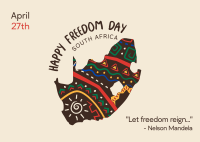 South African Freedom Day Postcard Design