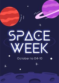 Space Week Event Poster Design