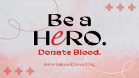 Blood Donation Campaign Facebook Event Cover Design