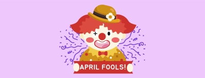 April Fools Clown Banner Facebook cover Image Preview
