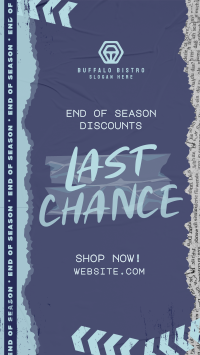 Grunge End Of Season Sale YouTube Short Image Preview