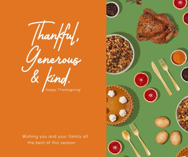 Thanksgiving Diner Facebook Post Design Image Preview