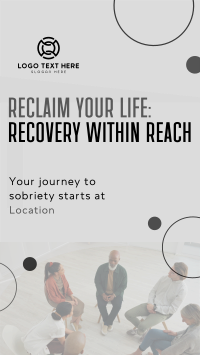 Peaceful Sobriety Support Group Instagram Reel Design