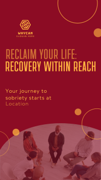 Peaceful Sobriety Support Group Facebook Story Design