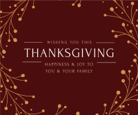 Thanksgiving Greeting Facebook post Image Preview