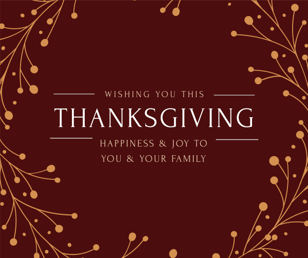 Thanksgiving Greeting Facebook Post Design Image Preview