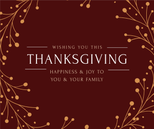Thanksgiving Greeting Facebook post