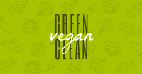 Green Clean and Vegan Facebook ad Image Preview