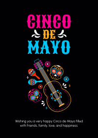 Bright and Colorful Cinco De Mayo Poster Design