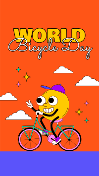 Celebrate Bicycle Day Facebook Story Design