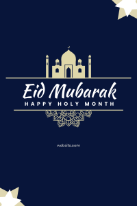 Eid Mubarak Mosque Pinterest Pin Image Preview