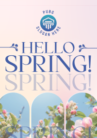Retro Welcome Spring Flyer Design