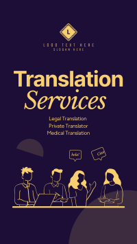 Translator Services Facebook Story Design