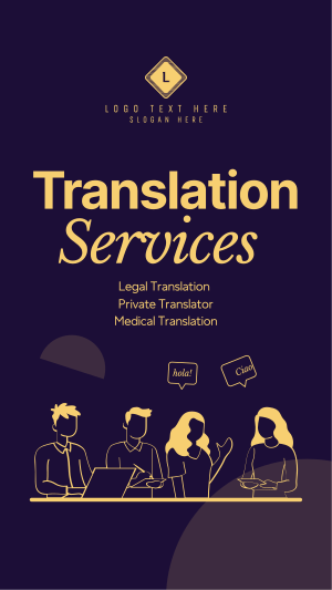 Translator Services Facebook story Image Preview