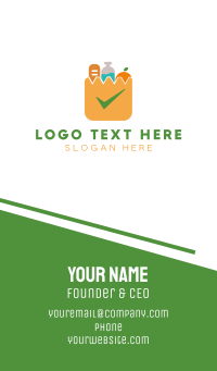 Grocery Store Bag Business Card Design