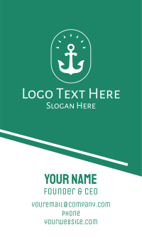 Stylish Marine Anchor Business Card | BrandCrowd Business Card Maker