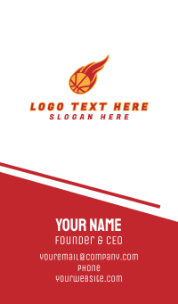 Basketball Fire Business Card Design