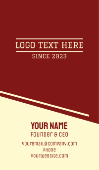 Varsity College Text Business Card Design