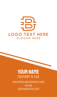 Orange B Outline Business Card Design