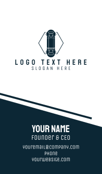 Hexagon Skateboard  Business Card Design