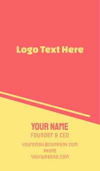 Pink & Yellow Font Business Card Design