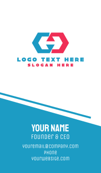 Abstract Polygon H Business Card Design