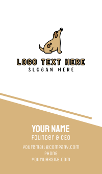 Brown Fat Dog Business Card Design